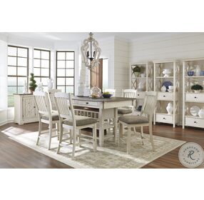 Bolanburg White and Gray Rectangular Counter Height Dining Table