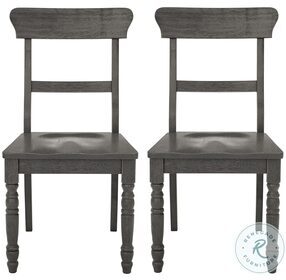 Savannah Court Antique Gray Dining Chair Set of 2
