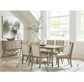 Beck Weathered Taupe Upholstered Dining Chair Set Of 2