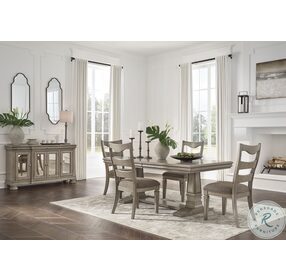 Lexorne Light Gray Extendable Dining Table