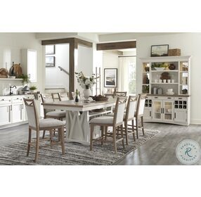 Americana Modern Cotton 72" Extendable Counter Height Dining Table