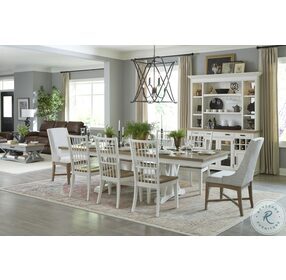 Americana Modern Cotton 88" Trestle Extendable Dining Table