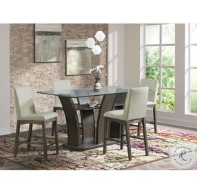 Simms Gray Rectangular Counter Height Dining Table