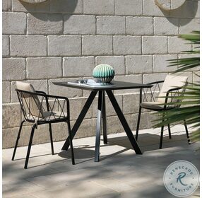 Dasy Gray Stackable Outdoor Arm Chair Set of 4