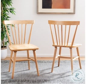 Winona Natural Spindle Back Dining Chair Set Of 2