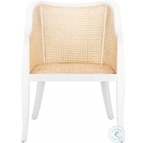 Maika White And Natural Dining Chair