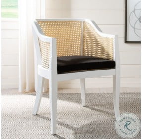 Rina White And Black Cushion Dining Chair