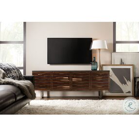 Solstice Medium Wood And Dark Gray 78" TV Stand