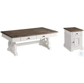Drake Rustic White and French Oak Coffee Table