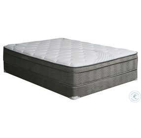 Afton White And Gray 12" Pocket Coil Euro Box Queen Size Mattress