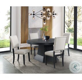 Mara Dark Oak Extendable Oval Dining Table