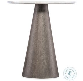 Modern Mood Dark Brown And White Round Accent Table