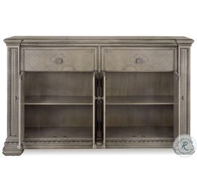 DVC120-BF Distressed Relaxed Gray Wood Top Buffet