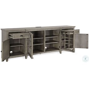 Paxton Place Dovetail Grey Wood 90" Console