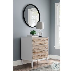 Piperton White And Natural 3 Drawer Chest