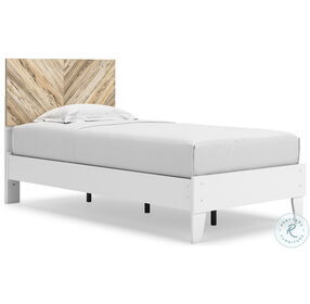 Piperton White And Natural Youth Platform Bedroom Set