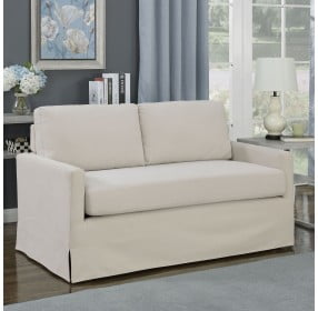 Accentrics Home Dune Beige Modern Slipcover Style Sofa