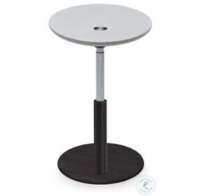 Edge Gray Hydraulic Adjustable Height End Table