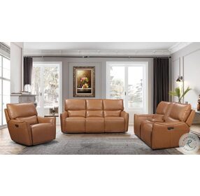 Portico Leather Dual Power Glider Recliner