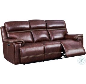 Frontier Brown Power Reclining Living Room Set with Power Headrest And Footrest