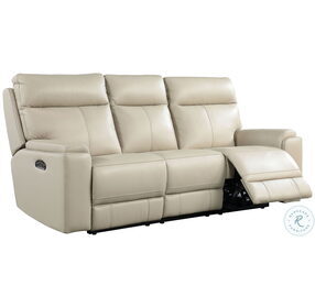 Bryant Taupe Leather Power Reclining Sofa
