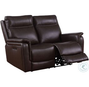 Trailblaze Tobacco Brown Power Reclining Loveseat with Power Headrest And Footrest