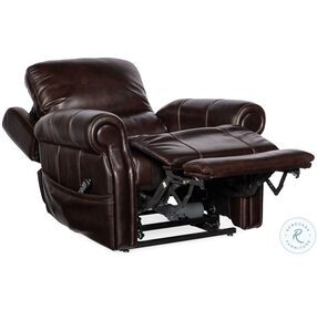 Eisley Maddison Walnut Leather Lift Power Recliner With Power Headrest And Lumbar