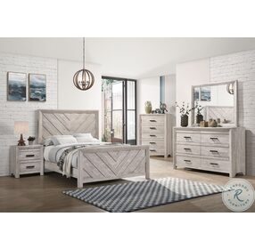Keely White Queen Panel Bed
