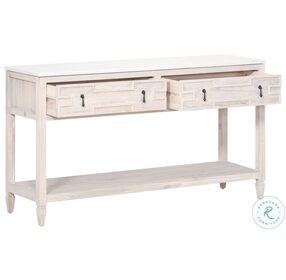 Emerie White Wash And Quartz 2 Drawer Entry Console