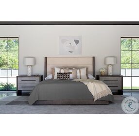 Erinn V X Morada Crossover Sand And Weathered Oak King Low Profile Bed