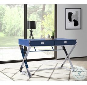 Estelle Glossy Blue Desk