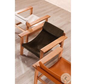 Annex Hazel Brown Leather Lounge Chair