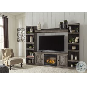 Wynnlow Gray Entertainment Wall with Electric Fireplace