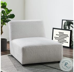Axelle White Faux Sheep Lounger Chair