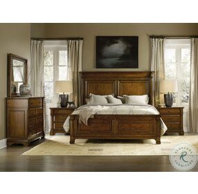 Tynecastle Chestnut King Panel Bed