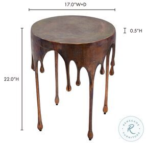 Copperworks Antique Copper Accent Table