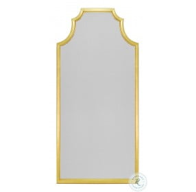 Finley Gold Leaf Frame Pagoda Style Floor Mirror