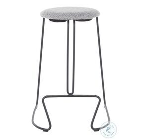 Finn Black Steel And Charcoal Fabric Counter Height Stool Set Of 2