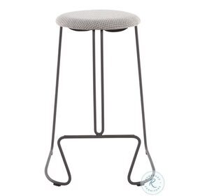 Finn Grey Steel And Light Grey Fabric Counter Height Stool Set Of 2