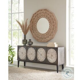 Palm Desert Vintage Gray And Bone Inlay Sideboard