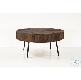 Palm Desert Natural And Black iron Coffee Table