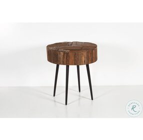 Palm Desert Natural And Black iron Side Table