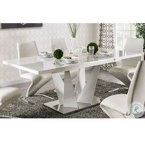 Zain White Extendable Dining Room Set