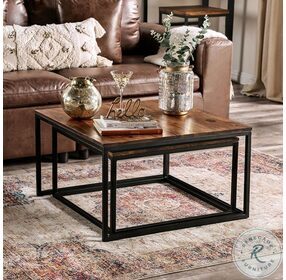 Larkspur Natural Tone And Black 2 Piece Occasional Table Set