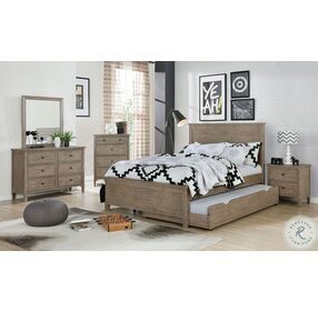 Vevey Wire Brushed Warm Gray Full Panel Bed