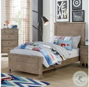 Vevey Wire Brushed Warm Gray Youth Panel Bedroom Set