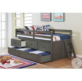 Anisa Wire Brushed Gray Twin Loft Bed