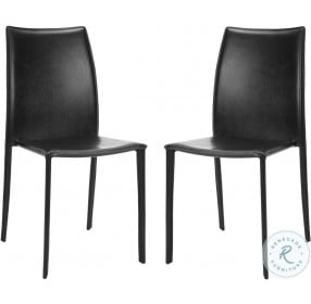 Kdark Grayin Black 19" Stacking Side Chair Set Of 2