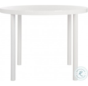 Torin White 40 Round Dining Table