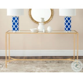 Antwan Gold And Glass Console Table